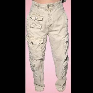 Zara Women's Cream Cargo Pants
